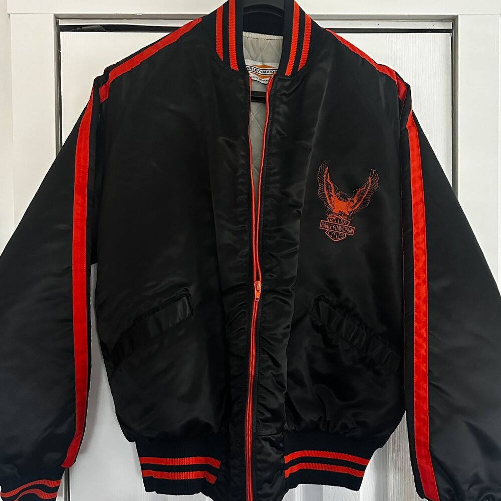 Vintage Harley-Davidson Satin Bomber Jacket size: Med